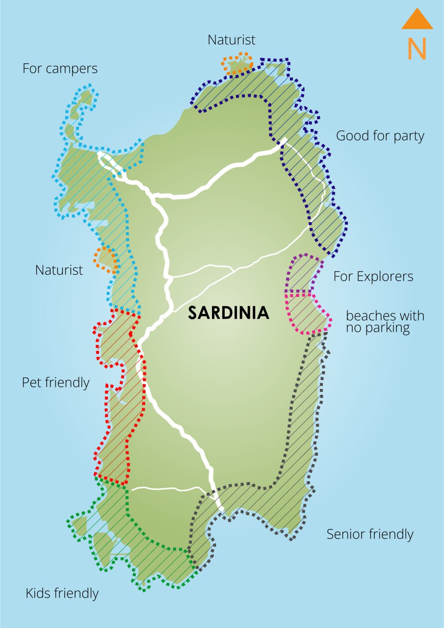 Mappa della Sardegna